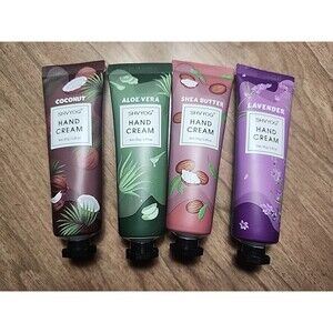 4 Shvyog Nourishing Hand Creams 1.05 oz Each Shea, Aloe, Coconut & Lavendar NEW